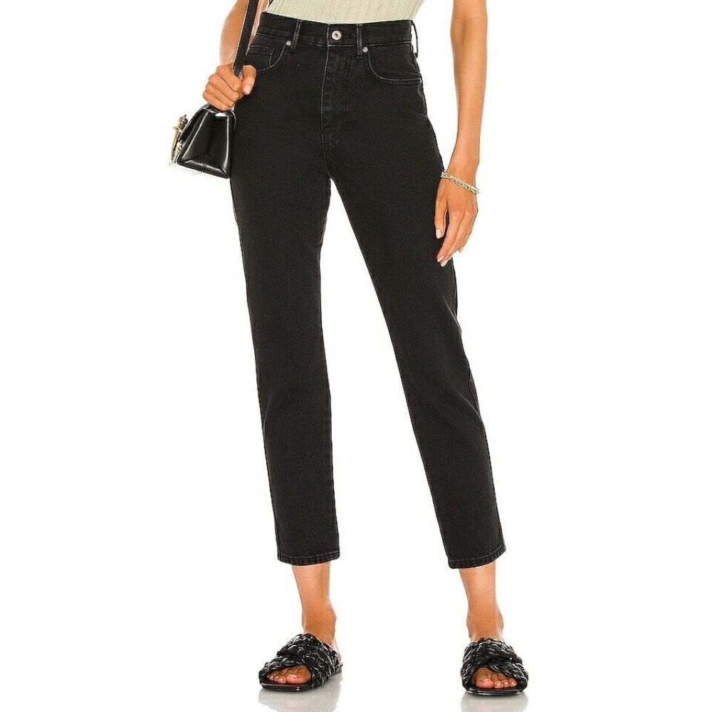 Free people We the free stove pipe High Waist BLACK DENIM Jeans - Picture 5 of 5